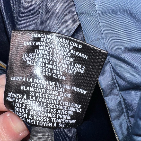 New Women's 40" Signature Hooded Taffeta Down Coat in Navy Size Large - Picture 7 of 7